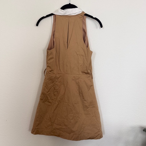 Anthropologie Hutch Sleeveless Collared Dress in Tan size 0 - Picture 9 of 9